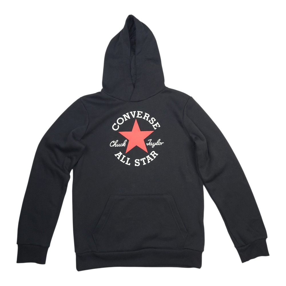 Converse Black Chuck Taylor All Star Hoodie Youth Sz L (12-13) Graphic